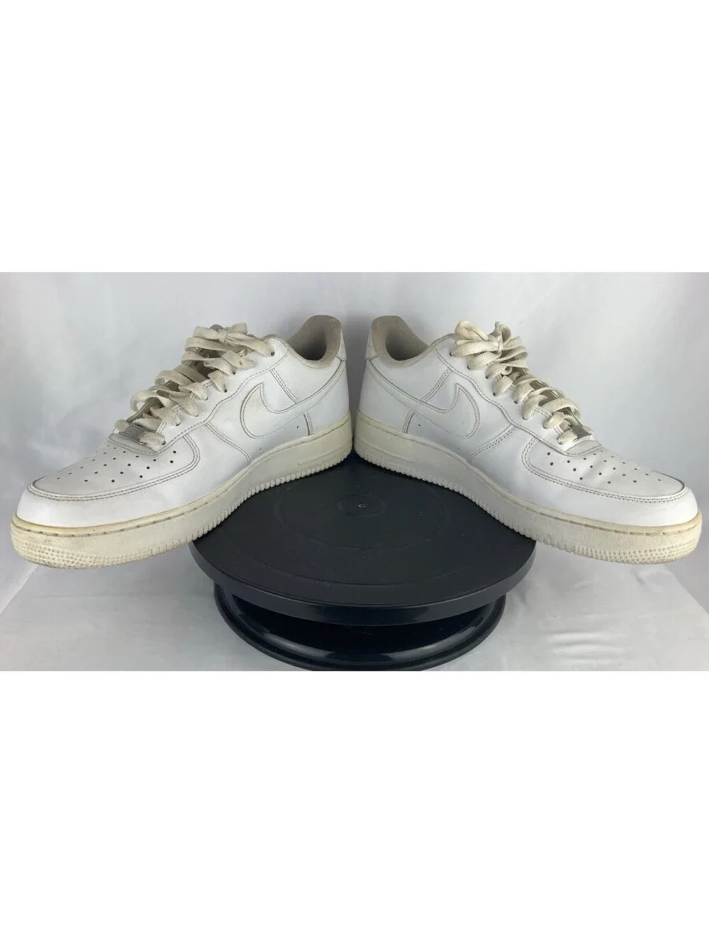 Men’s Size 12 Nike Air Force 1 Low '07 Triple White Leather Sneakers 315122-111